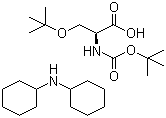 结构式 CAS# 18942-50-2, N-叔丁氧羰基-O-叔丁基-L-丝氨酸二环己胺盐