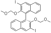 结构式 CAS# 189518-78-3, (1R)-3,3'-二碘-2,2'-二(甲氧基甲氧基)-1,1'-联萘