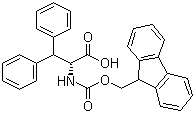 structure of CAS# 189937-46-0, Fmoc-D-3,3-diphenylalanine;(R)-2-(((9H-Fluoren-9-yl)methoxy)carbonylamino)-3,3-diphenylpropanoic acid