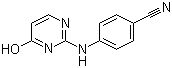 structure of CAS# 189956-45-4, 4-[(4-Hydroxy-2-pyrimidinyl)amino]benzonitrile;4-[(1,4-Dihydro-4-oxo-2-pyrimidinyl)amino]benzonitrile