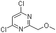 structure of CAS# 1903-92-0, 4,6-Dichloro-2-(methoxymethyl)pyrimidine