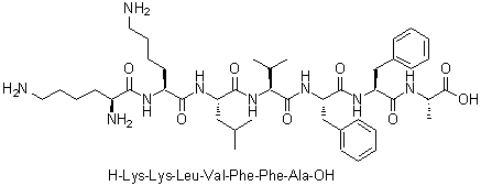 L-Lysyl-L-lysyl-L-leucyl-L-valyl-L-phenylalanyl-L-phenylalanyl-L-alanine molecular structure (CAS 190775-14-5)