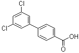 结构式 CAS# 190911-79-6, 3',5'-二氯联苯-4-羧酸