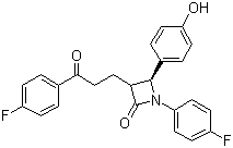 结构式 CAS# 191330-56-0, (3R,4S)-1-(4-氟苯基)-3-[3-(4-氟苯基)-3-氧代丙基]-4-(4-羟基苯基)氮杂环丁烷-2-酮