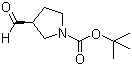 结构式 CAS# 191348-04-6, (3S)-3-甲酰基-1-吡咯烷甲酸叔丁酯