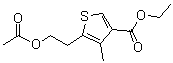 结构式 CAS# 19156-47-9, 5-[2-(乙酰氧基)乙基]-4-甲基-3-噻吩羧酸乙酯