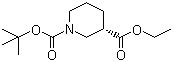 结构式 CAS# 191599-51-6, (S)-N-Boc-哌啶-3-甲酸乙酯; (S)-1,3-哌啶二甲酸 1-叔丁酯 3-乙酯