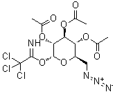 O-(2,3,4-Tri-O-acetyl-6-azido-6-deoxy-alpha-D-glucopyranosyl)trichloroacetimidate molecular structure (CAS 191668-79-8)