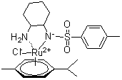 [N-[(1S,2S)-2-(Amino)cyclohexyl]-4-methylbenzenesulfonamidato]chloro[(1,2,3,4,5,6-eta)-1-methyl-4-(1-methylethyl)benzene]ruthenium molecular structure (CAS 192057-12-8)