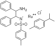 structure of CAS# 192139-92-7, Chloro[[(1R,2R)-(-)-2-amino-1,2-diphenylethyl](4-toluenesulfonyl)amido](p-cymene)ruthenium(II)