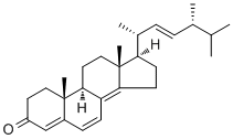 Ergosta-4,6,8(14),22-tetraen-3-one molecular structure (CAS 19254-69-4)