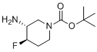 structure of CAS# 1932499-00-7, (3r,4r)-Rel-3-amino-1-boc-4-fluoropiperidine