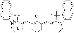 2-[2-[2-Chloro-3-[2-(3-ethyl-1,3-dihydro-1,1-dimethyl-2H-benz[e]indol-2-ylidene)ethylidene]-1-cyclohexen-1-yl]ethenyl]-3-ethyl-1,1-dimethyl-1H-benz[e]indolium tetrafluoroborate(1-) molecular structure (CAS 193687-63-7)