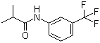 structure of CAS# 1939-27-1, 3'-Trifluoromethylisobutyranilide;2-Methyl-N-[3-(trifluoromethyl)phenyl]propanamide