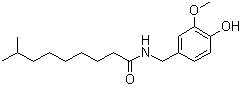 结构式 CAS# 19408-84-5, 二氢辣椒素; N-(4-羟基-3-甲氧基苄基)-8-甲基壬酰胺
