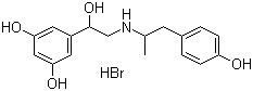 structure of CAS# 1944-12-3, Fenoterol hydrobromide;5-[1-Hydroxy-2-[[2-(4-hydroxyphenyl)-1-methylethyl]amino]ethyl]-1,3-benzenediol hydrobromide