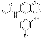 structure of CAS# 194423-15-9, N-[4-[(3-Bromophenyl)amino]-6-quinazolinyl]-2-propenamide;PD 168393