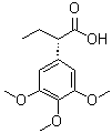 结构式 CAS# 195202-08-5, (S)-2-(3,4,5-三甲氧基苯基)丁酸