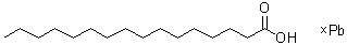 Lead palmitate molecular structure (CAS 19528-55-3)