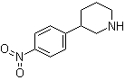 structure of CAS# 19733-55-2, 3-(4-Nitrophenyl)piperidine