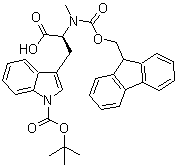 1-[(1,1-Dimethylethoxy)carbonyl]-N-[(9H-fluoren-9-ylmethoxy)carbonyl]-N-methyl-L-tryptophan molecular structure (CAS 197632-75-0)