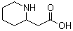 structure of CAS# 19832-04-3, 2-Piperidinylacetic acid;(±)-2-Piperidinylacetic acid; 2-(Carboxymethyl)piperidine