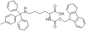 structure of CAS# 198544-94-4, N-Fmoc-N'-(4-methyltrityl)-D-lysine;Fmoc-D-Lys(Mtt)-OH