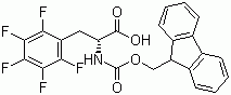 structure of CAS# 198545-85-6, Fmoc-2,3,4,5,6-pentafluoro-D-phenylalanine;N-[(9H-fluoren-9-ylmethoxy)carbonyl]-2,3,4,5,6-pentafluoro-D-phenylalanine