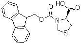 structure of CAS# 198545-89-0, (4S)-3,4-Thiazolidinedicarboxylic acid 3-(9H-fluoren-9-ylmethyl) ester