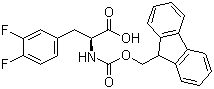 structure of CAS# 198560-43-9, Fmoc-3,4-difluoro-L-phenylalanine;Fmoc-Phe(3,4-DiF)-OH; Fmoc-L-3,4-Difluorophe; Fluorenylmethoxycarbonyl-L-3,4-difluorophenylalanine