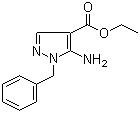 structure of CAS# 19867-62-0, Ethyl 5-amino-1-benzyl-1H-4-pyrazolecarboxylate;Ethyl 5-amino-1-benzyl-1H-pyrazole-4-carboxylate; 5-Amino-1-benzyl-1H-pyrazole-4-carboxylic acid ethyl ester