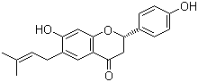 structure of CAS# 19879-32-4, Bavachin;(2S)-2,3-Dihydro-7-hydroxy-2-(4-hydroxyphenyl)-6-(3-methyl-2-butenyl)-4H-1-benzopyran-4-one