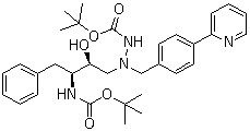 structure of CAS# 198904-86-8, 2-[(2S,3S)-3-[[(1,1-Dimethylethoxy)carbonyl]amino]-2-hydroxy-4-phenylbutyl]-2-[[4-(2-pyridinyl)phenyl]methyl]hydrazinecarboxylic acid tert-butyl ester