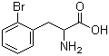 结构式 CAS# 1991-79-3, DL-2-溴苯丙氨酸; 2-氨基-3-(2-溴苯基)丙酸