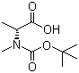 structure of CAS# 19914-38-6, Boc-N-methyl-D-alanine;Boc-N-Me-D-Ala-OH; N-(tert-Butoxycarbonyl)-N-methyl-D-alanine