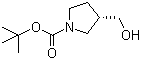 (S)-1-Boc-3-hydroxymethylpyrrolidine molecular structure (CAS 199174-24-8)