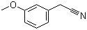 structure of CAS# 19924-43-7, (3-Methoxyphenyl)acetonitrile;3-Methoxybenzyl cyanide
