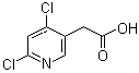 结构式 CAS# 199283-51-7, 4,6-二氯-3-吡啶乙酸