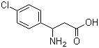 3-氨基-3-(4-氯苯基)丙酸分子结构 (CAS 19947-39-8)