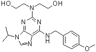 structure of CAS# 199986-75-9, CVT 313;2,2'-[[6-[[(4-Methoxyphenyl)methyl]amino]-9-(1-methylethyl)-9H-purin-2-yl]imino]bisethanol; NG 26