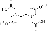 structure of CAS# 2001-94-7, Dipotassium EDTA;Dipotassium ethylenediaminetetraacetate; Dipotassium dihydrogen ethylenediaminetetraacetate; N,N'-1,2-Ethanediylbis(N-(carboxymethyl)glycine) dipotassium salt