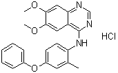 structure of CAS# 2002381-31-7, 6,7-Dimethoxy-N-(2-methyl-4-phenoxyphenyl)-4-quinazolinamine hydrochloride (1:1)