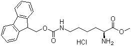 structure of CAS# 201009-98-5, N'-Fmoc-L-lysine methyl ester hydrochloride;H-Lys(Fmoc)-OMe HCl
