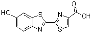 结构式 CAS# 20115-09-7, 2-(6-羟基-2-苯并噻唑基)噻唑-4-羧酸
