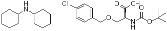 O-[(4-氯苯基)甲基]-N-[(1,1-二甲基乙氧基)羰基]-L-丝氨酸与N-环己基环己胺的化合物分子结构 (CAS 201208-64-2)