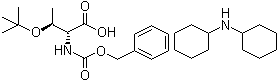 N-[(Phenylmethoxy)carbonyl]-O-(phenylmethyl)-D-threonine dicyclohexylammonium salt molecular structure (CAS 201275-65-2)