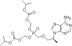 Tenofovir disoproxil molecular structure (CAS 201341-05-1)