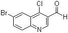 structure of CAS# 201420-31-7, 6-Bromo-4-chloroquinoline-3-carbaldehyde