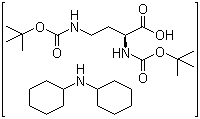 (S)-2,4-Bis[[(tert-Butoxy)carbonyl]amino]butanoic acid compd. with N-cyclohexylcyclohexanamine molecular structure (CAS 201472-66-4)