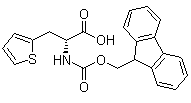 (R)-2-[[[(9H-Fluoren-9-yl)methoxy]carbonyl]amino]-3-(thiophen-2-yl)propanoic acid molecular structure (CAS 201532-42-5)